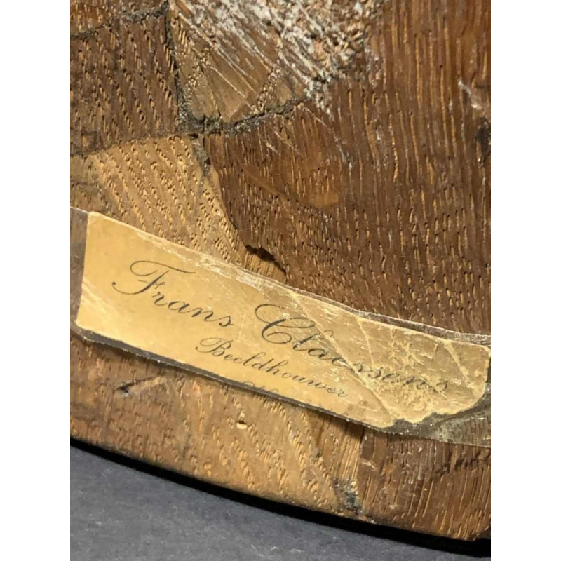 FRANS CLAESSENS 'Bust of Pablo Picasso' Life-size sculpture, carved wood 1930s