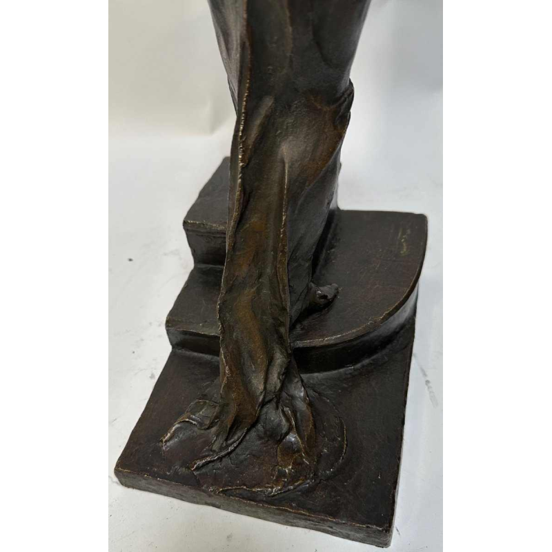 Bronzen sculptuur Pierre Henri Van Perck "Elégante à l'Eventail", 1911