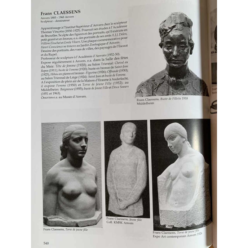 FRANS CLAESSENS ' Buste de Pablo Picasso ' Sculpture de taille rÃ©elle, bois sculptÃ© 1930s