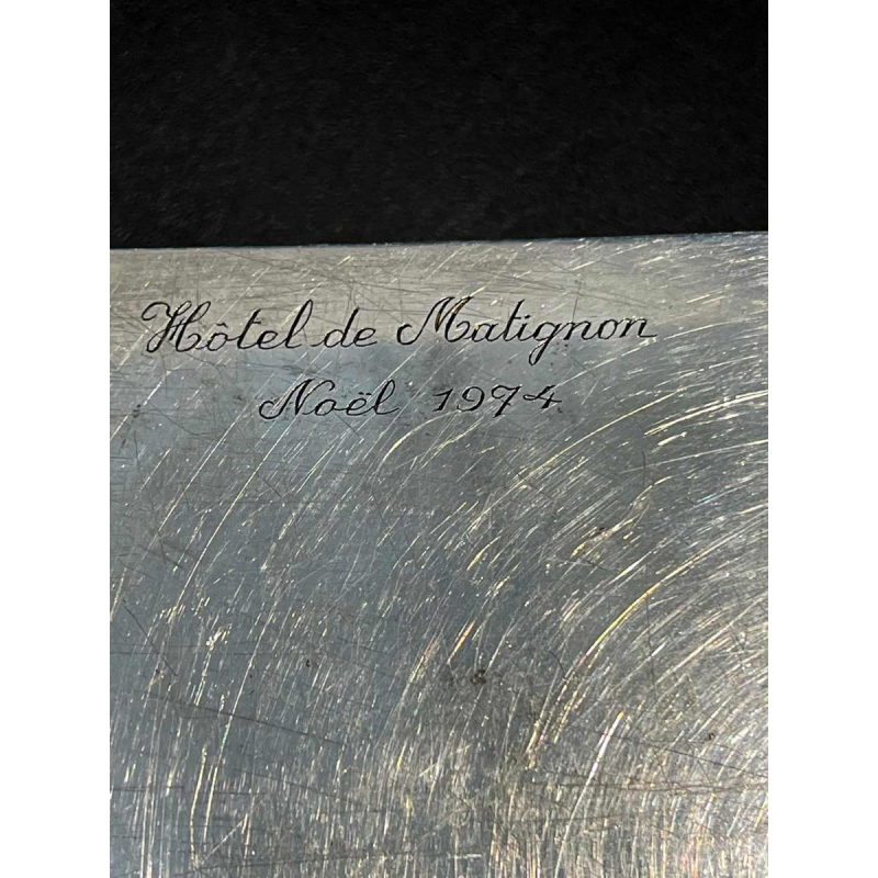 Georges MAGADOUX enamelled silver-plated metal case