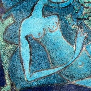 Georges MAGADOUX geëmailleerde verzilverde metalen kast