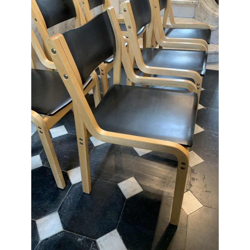 KARI ASIKAINEN for Korhonen Finland Set 6 Scandinavian 1st edition Chairs, 1970