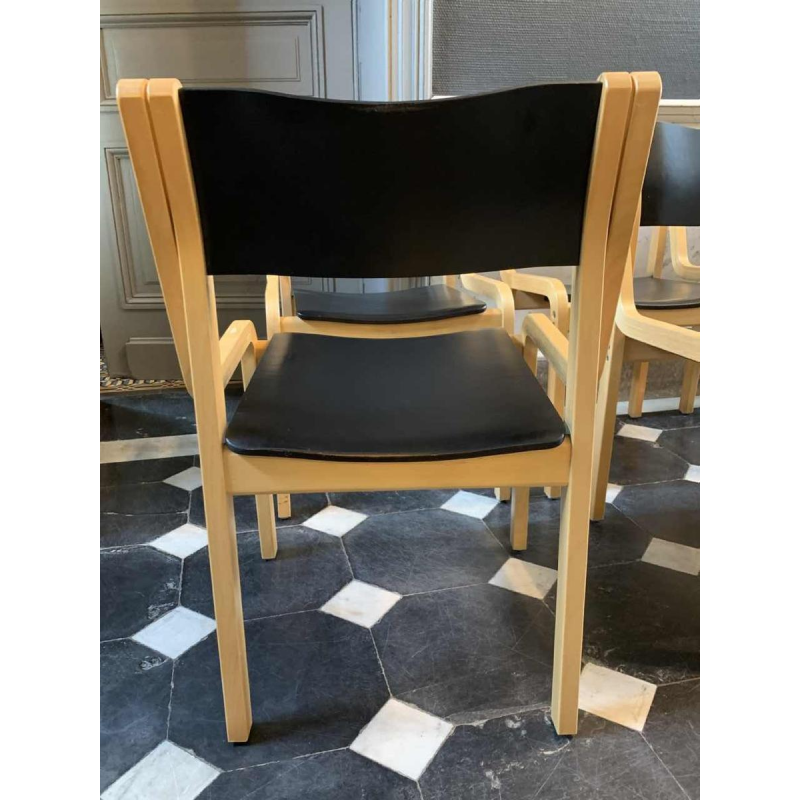 KARI ASIKAINEN Korhonen Finland Set van 6 Scandinavische stoelen, 1e editie 1970