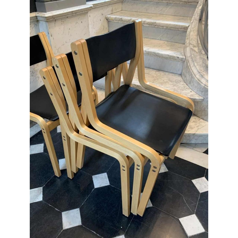 KARI ASIKAINEN for Korhonen Finland Set 6 Scandinavian 1st edition Chairs, 1970