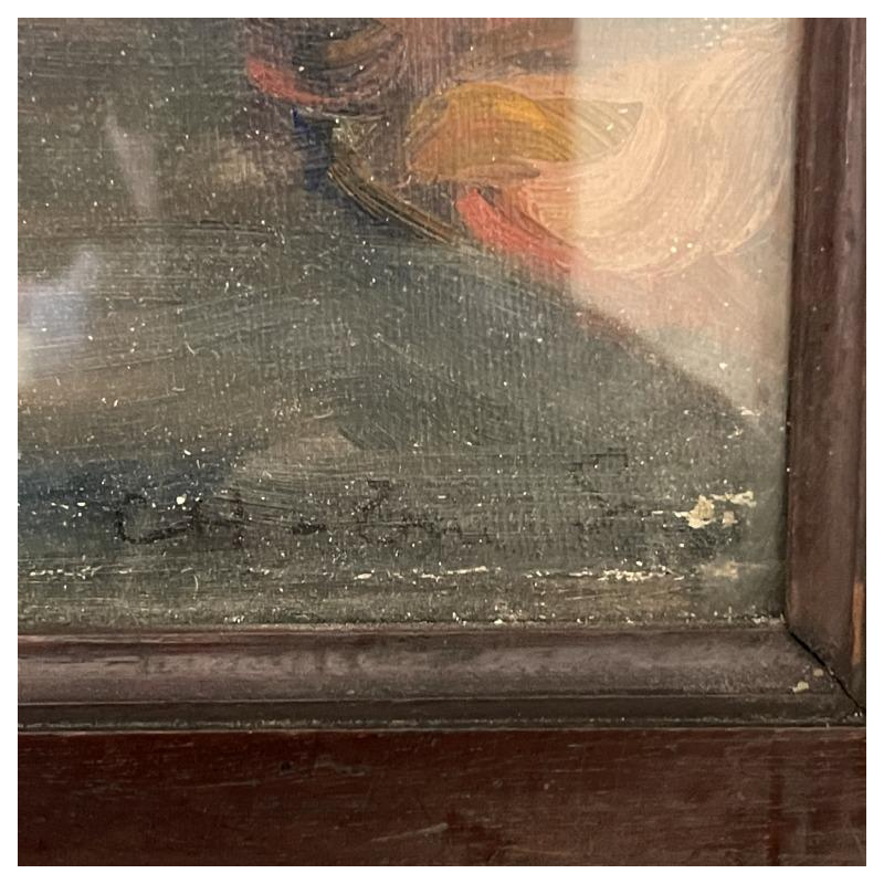 Charles Ernest Smets “Oasis de Tinghir Maroc“ tableau impressionniste orientaliste, huile sur toile, ca 1940