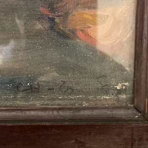 Charles Ernest Smets “Oase van Tinghir Marokko” oriëntalistisch impressionistisch schilderij, olieverf op doek, ca. 1940