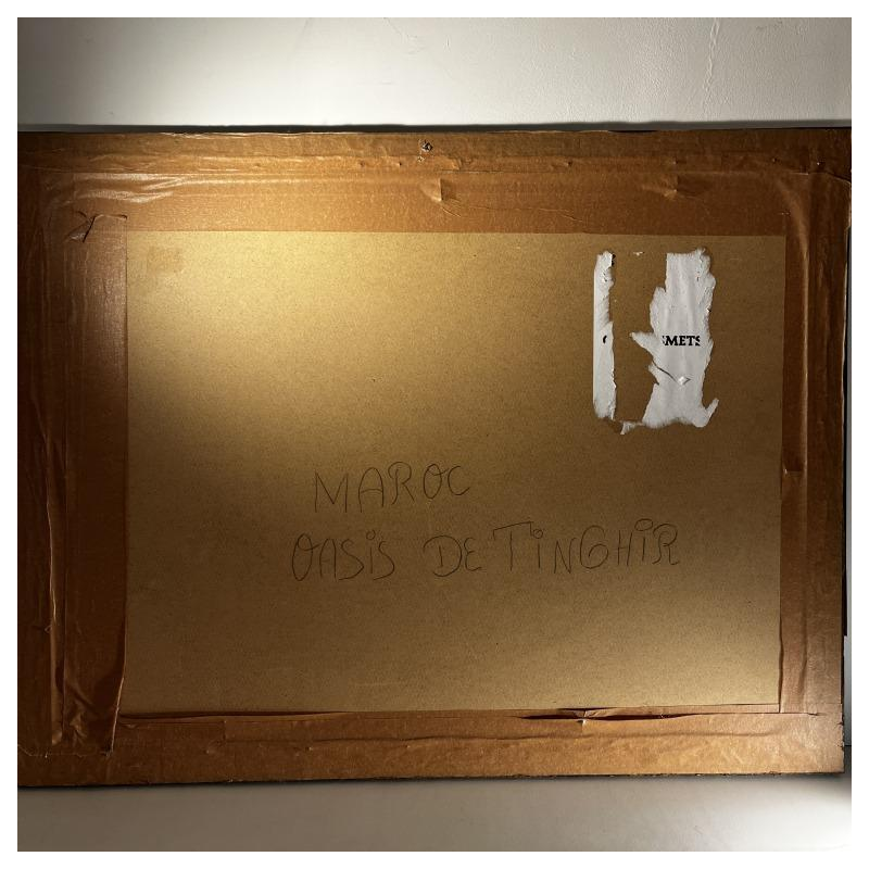 Charles Ernest Smets “Oasis of Tinghir Morocco“ orientalist impressionist painting, oil on canvas, ca 1940