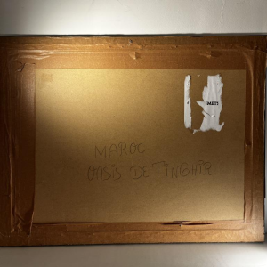 Charles Ernest Smets “Oasis de Tinghir Maroc“ tableau impressionniste orientaliste, huile sur toile, ca 1940