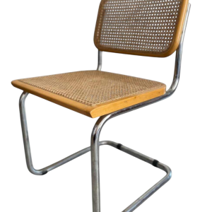 Marcel Breuer, stoel model B32, vlechtwerk en verchroomd stalen frame, ca 1970