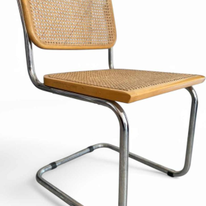 Marcel Breuer, chaise modèle B32, cannage et structure acier chromé, ca 1970