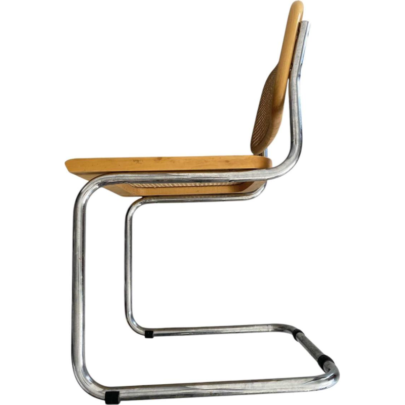 Marcel Breuer, chaise modèle B32, cannage et structure acier chromé, ca 1970