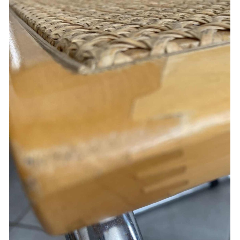 Marcel Breuer, chair model B32, chromed steel frame and wickerwork, ca 1970