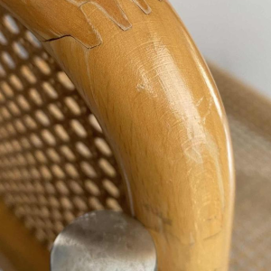 Marcel Breuer, chaise modèle B32, cannage et structure acier chromé, ca 1970