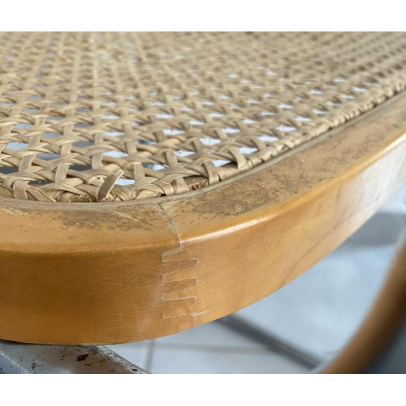 Marcel Breuer, chaise modèle B32, cannage et structure acier chromé, ca 1970