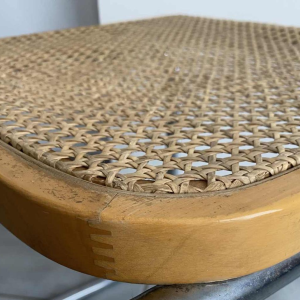 Marcel Breuer, chaise modèle B32, cannage et structure acier chromé, ca 1970