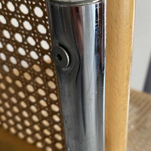 Marcel Breuer, chair model B32, chromed steel frame and wickerwork, ca 1970