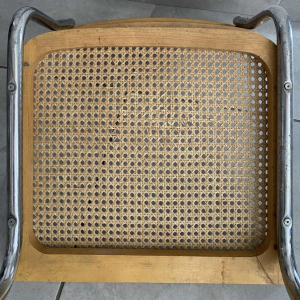 Marcel Breuer, chaise modèle B32, cannage et structure acier chromé, ca 1970