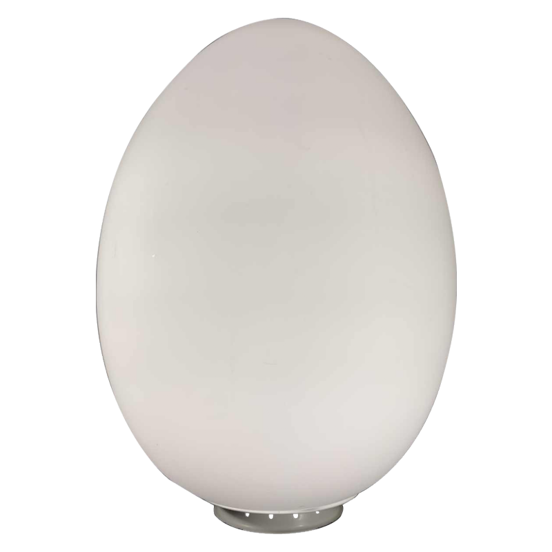 BEN SWILDENS pour FONTANA ARTE 'UOVO' grande Lampe à poser, verre dépoli, 1972