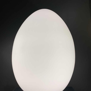 BEN SWILDENS pour FONTANA ARTE 'UOVO' grande Lampe à poser, verre dépoli, 1972