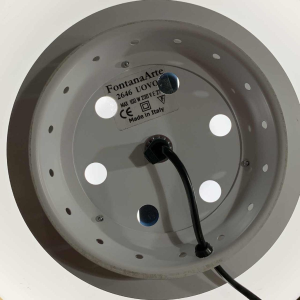 BEN SWILDENS for FONTANA ARTE, 'UOVO' large frosted glass table floor lamp 1972