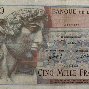 Algerije, -biljet van 5000 frank, 1946