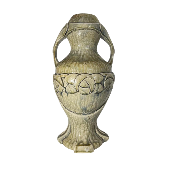 HELMAN (attribué à) vase / sculpture d'extérieur, grès émaillé Art Nouveau, ca 1900