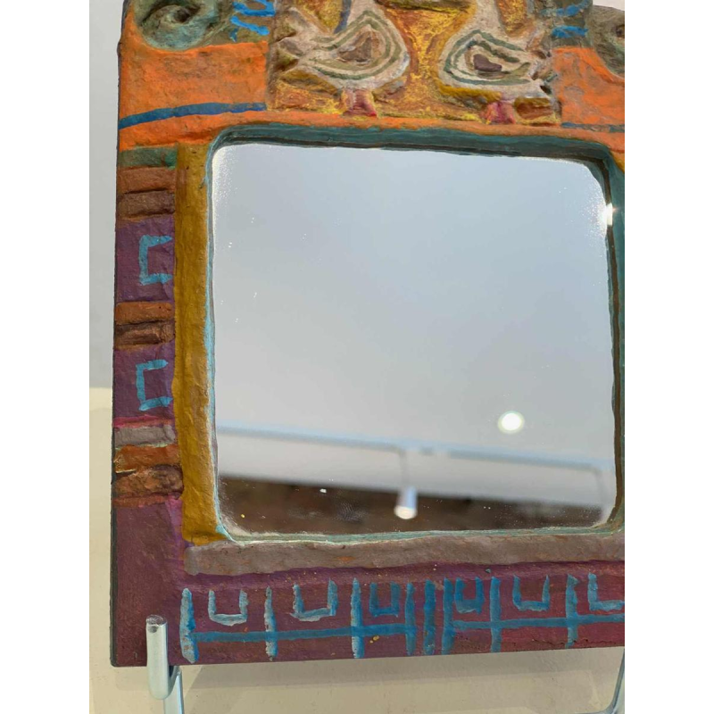 Les Argonautes / Vallauris, ceramic mirror with doves, 20th c