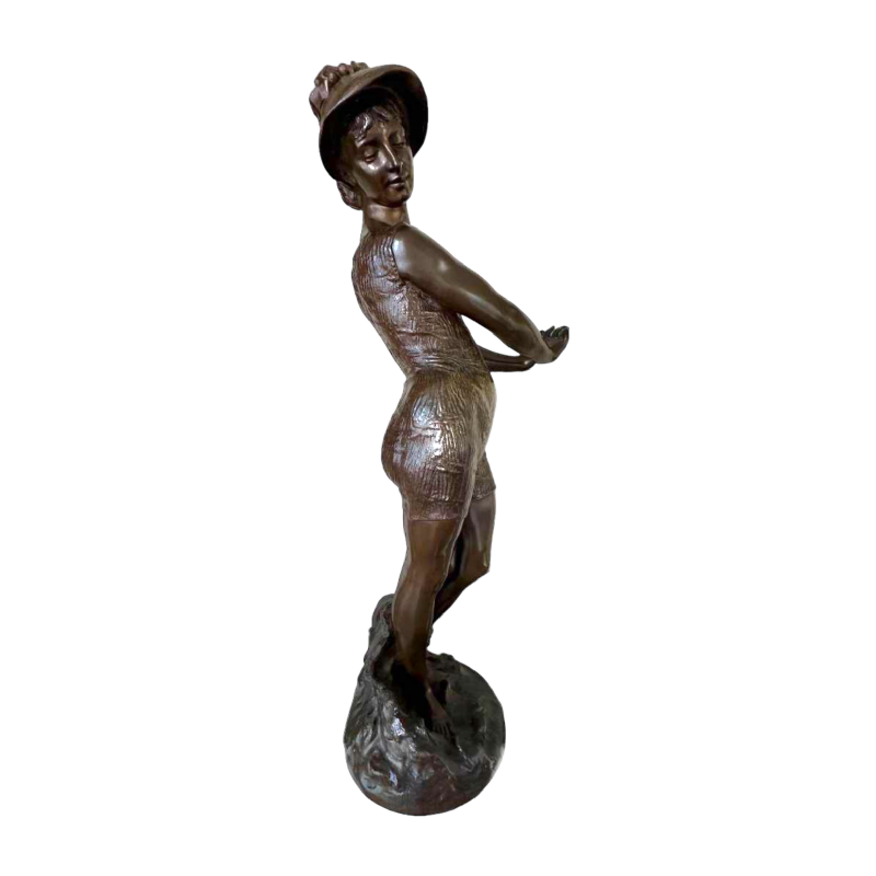 Bronze rare La Baigneuse de Charles Brunin