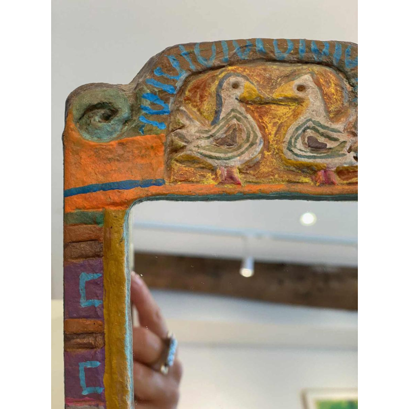 Les Argonautes à Vallauris, miroir aux colombes en céramique, XXe s