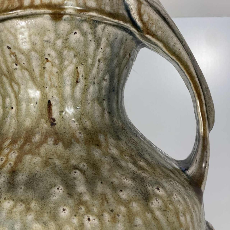 HELMAN (attribué à) vase / sculpture d'extérieur, grès émaillé Art Nouveau, ca 1900