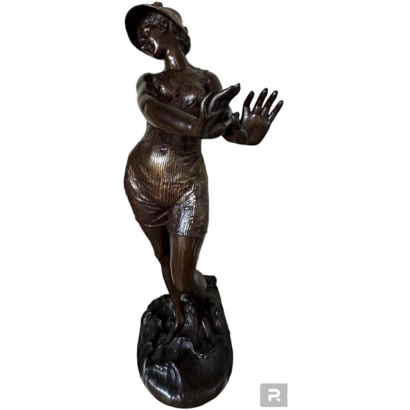 Bronze rare La Baigneuse de Charles Brunin