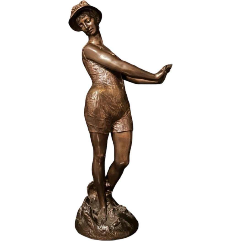 Bronze rare La Baigneuse de Charles Brunin