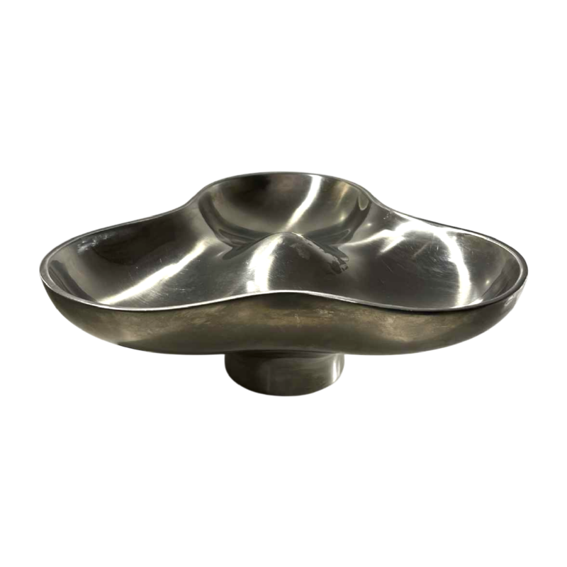 Karim Rashid pour Georg Jensen, plat tripartite, acier inoxydable, Danemark 1970s