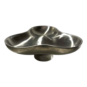 Karim Rashid pour Georg Jensen, plat tripartite, acier inoxydable, Danemark 1970s