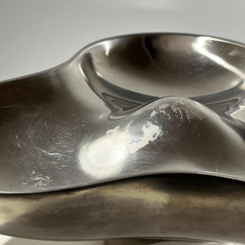 Karim Rashid for Georg Jensen, tripartite dish, stainless steel, Denmark 1970s