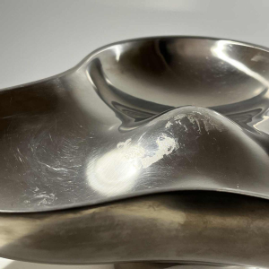Karim Rashid for Georg Jensen, tripartite dish, stainless steel, Denmark 1970s