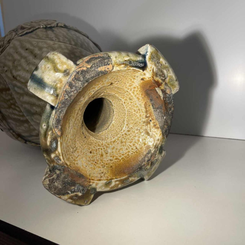 HELMAN (toegeschreven aan) buitenvaas / sculptuur, Art Nouveau geglazuurd steengoed, ca. 1900