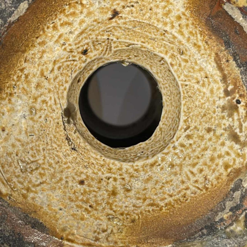 HELMAN (attributed to) outdoor vase / sculpture, Art Nouveau glazed stoneware, ca 1900