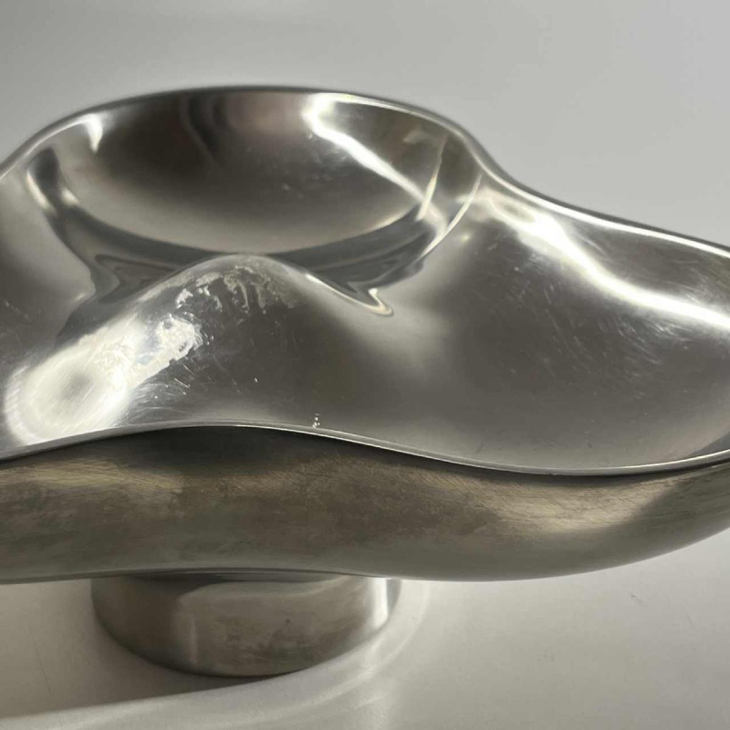 Karim Rashid for Georg Jensen, tripartite dish, stainless steel, Denmark 1970s