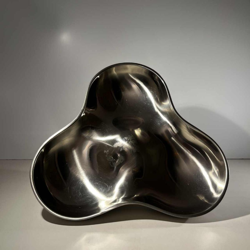 Karim Rashid for Georg Jensen, tripartite dish, stainless steel, Denmark 1970s