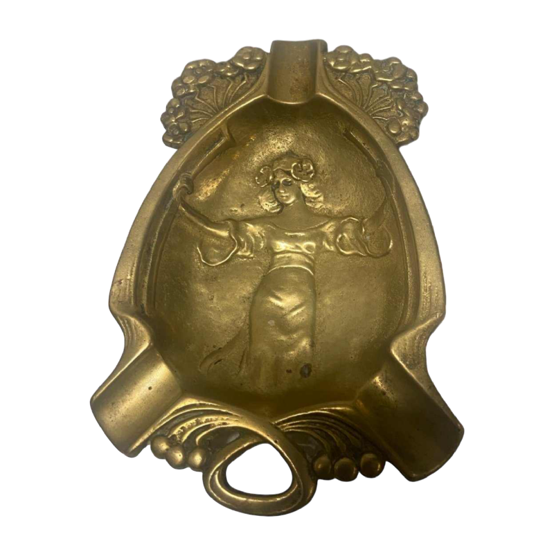 Cendrier en laiton Art Nouveau