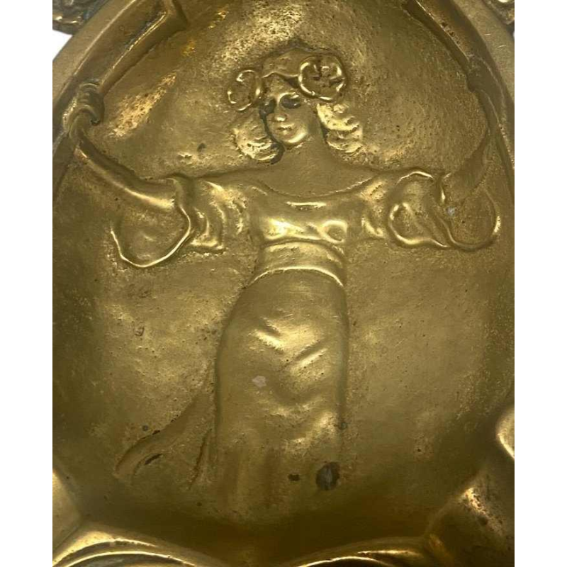 Cendrier en laiton Art Nouveau