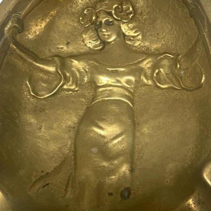 Art Nouveau brass ashtray