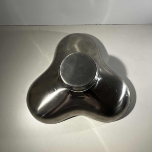 Karim Rashid for Georg Jensen, tripartite dish, stainless steel, Denmark 1970s