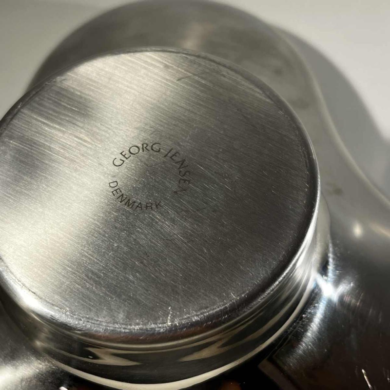 Karim Rashid pour Georg Jensen, plat tripartite, acier inoxydable, Danemark 1970s