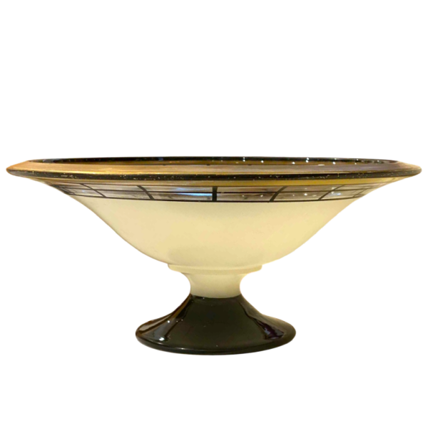 WESTMORELAND GLASS Cie, coupe sur pied / milieu de table Art Déco en verre, ca 1930
