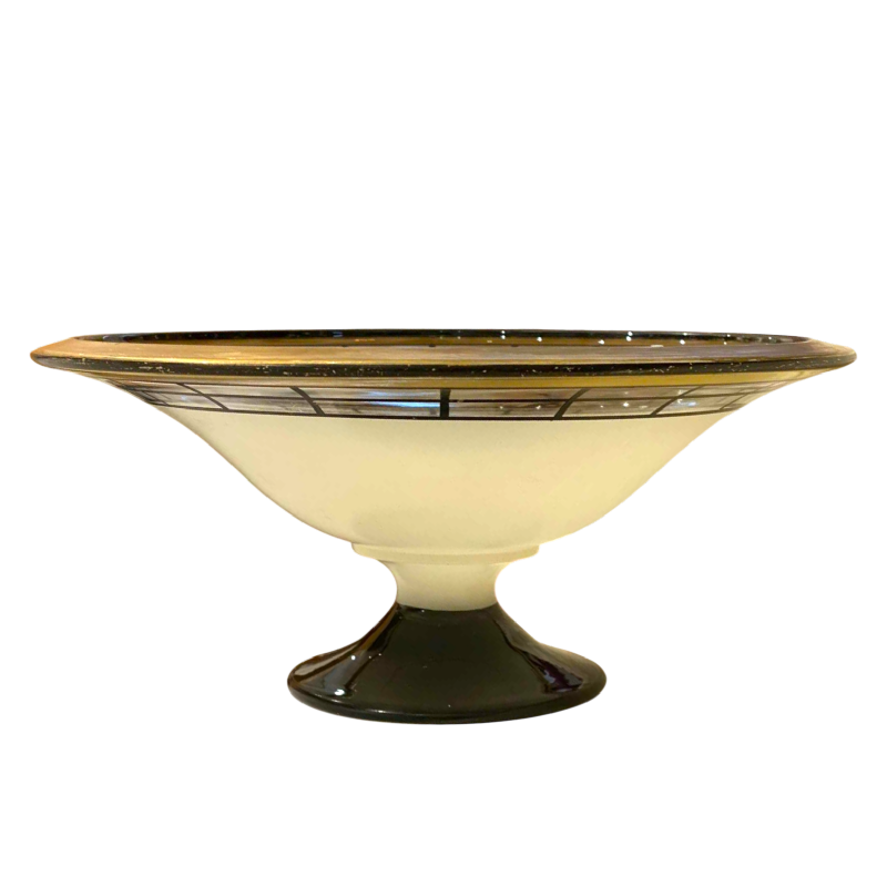 WESTMORELAND GLASS Co., Art Deco glass stemmed cup / centrepiece, ca.1930