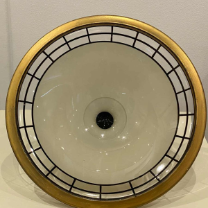 WESTMORELAND GLASS Cie, coupe sur pied / milieu de table Art Déco en verre, ca 1930