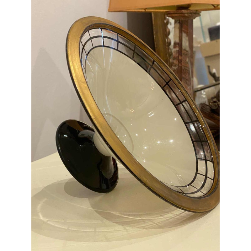 WESTMORELAND GLASS Cie, coupe sur pied / milieu de table Art Déco en verre, ca 1930