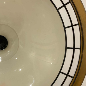 WESTMORELAND GLASS Cie, Art Deco beker op voet / tafelversiering van glas, ca 1930